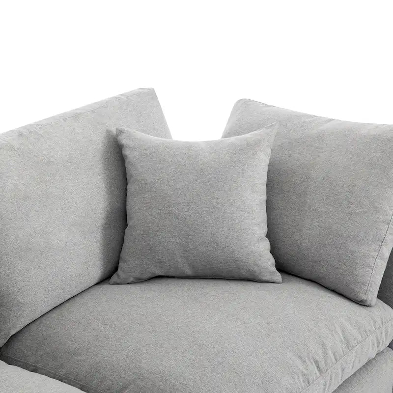 Canapé d'angle convertible en duvet U_STYLE, en forme de L avec méridienne réversible