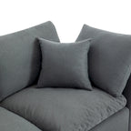 Canapé d'angle convertible en duvet U_STYLE, en forme de L avec méridienne réversible