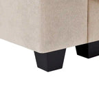 Divano componibile a L grande e moderno U_Style, imbottito in piuma, divano convertibile con chaise longue reversibile per soggiorno