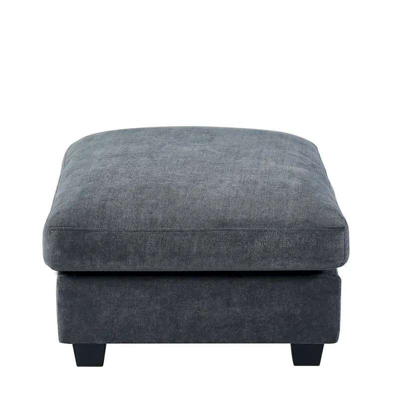 Divano componibile a L grande e moderno U_Style, imbottito in piuma, divano convertibile con chaise longue reversibile per soggiorno