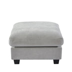 Divano componibile a L grande e moderno U_Style, imbottito in piuma, divano convertibile con chaise longue reversibile per soggiorno