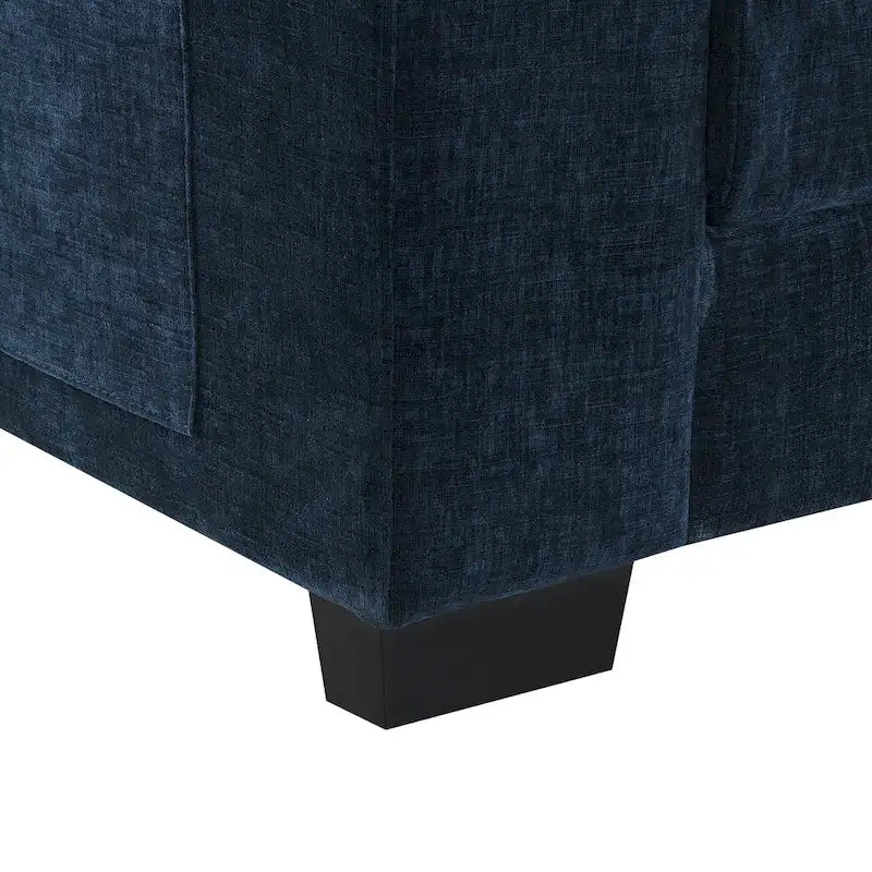 [VIDEO provided][New]118*55 Canapé moderne en chenille en forme de L avec double coussin d'assise, meubles d'intérieur rembourrés à 5 places, S
