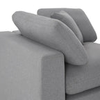Canapé d'angle en U Anka en lin gris avec rembourrage en duvet, par iNSPIRE Q Modern