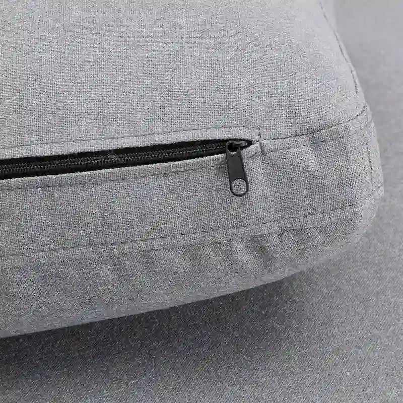 Canapé d'angle en U Anka en lin gris avec rembourrage en duvet, par iNSPIRE Q Modern