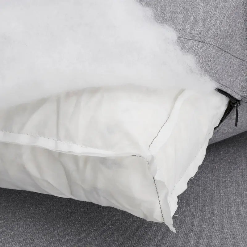 Canapé d'angle en U Anka en lin gris avec rembourrage en duvet, par iNSPIRE Q Modern