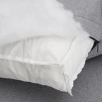 Canapé d'angle en U Anka en lin gris avec rembourrage en duvet, par iNSPIRE Q Modern