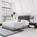 Boyd Sleep Savona Diagonal Upholstered Black and Gray Bed Frame