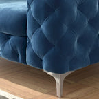 Ensemble de canapé et causeuse capitonnés en velours Chesterfield Corvus Aosta pour salon