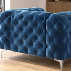 Ensemble de canapé et causeuse capitonnés en velours Chesterfield Corvus Aosta pour salon