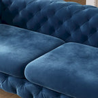 Ensemble de canapé et causeuse capitonnés en velours Chesterfield Corvus Aosta pour salon