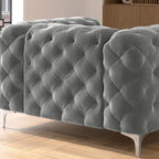 Ensemble de canapé et causeuse capitonnés en velours Chesterfield Corvus Aosta pour salon