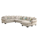 Canapé d'angle contemporain Riti en tissu beige par Furniture of America