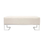 Panca di lusso imbottita in acciaio inossidabile - L122xP42xH45 cm
