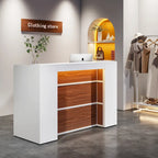 Ampio banco reception con luci a LED per salone, sala d'attesa, negozio, ufficio, hall, negozio al dettaglio, clinica