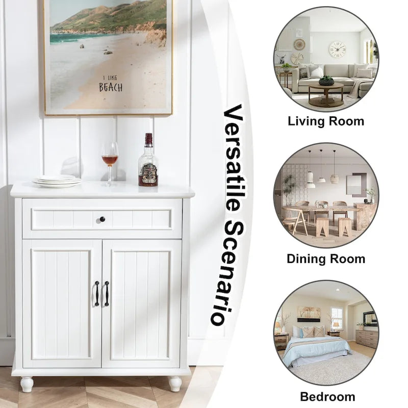 Mobile Credenza Madia Contenitore Mobile da Cucina con Cassetti Tavolo Consolle con Ante