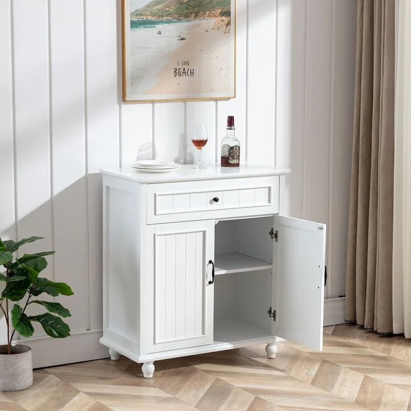 Mobile Credenza Madia Contenitore Mobile da Cucina con Cassetti Tavolo Consolle con Ante