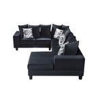 Canapé d'angle moderne Merax en forme de U avec de nombreux oreillers inclus