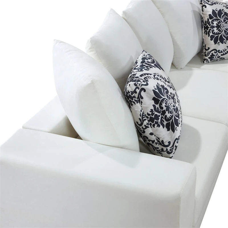 Canapé d'angle moderne Merax en forme de U avec de nombreux oreillers inclus