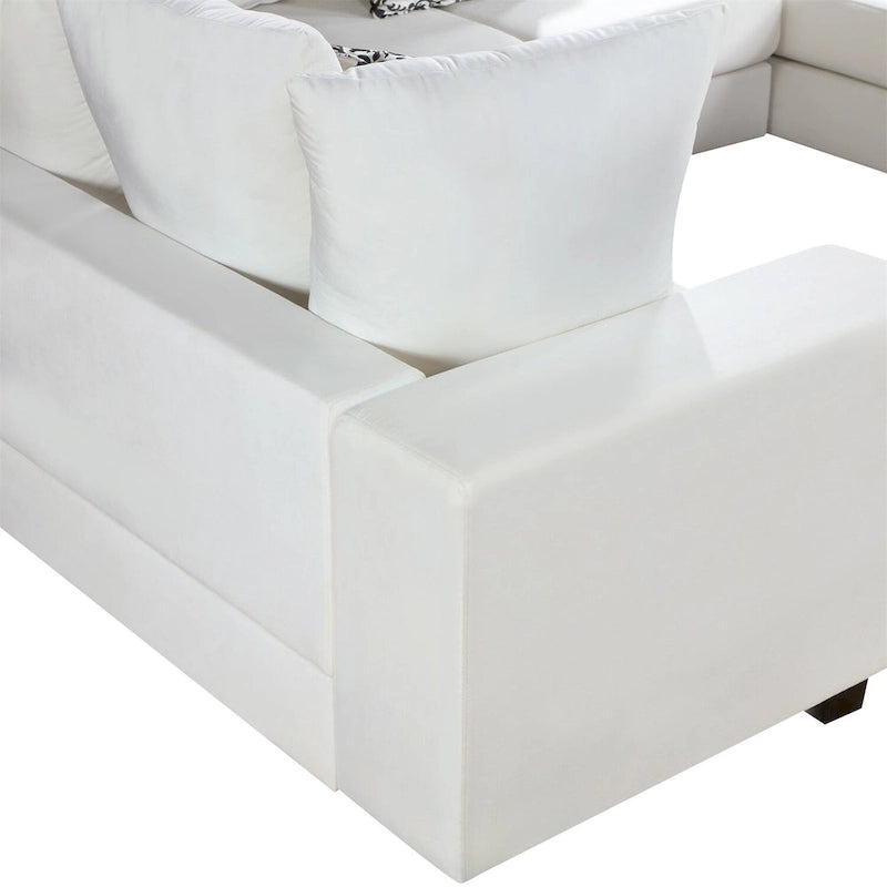 Canapé d'angle moderne Merax en forme de U avec de nombreux oreillers inclus