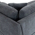 Divano componibile con pouf contenitore estraibile, 2 portabicchieri a scomparsa