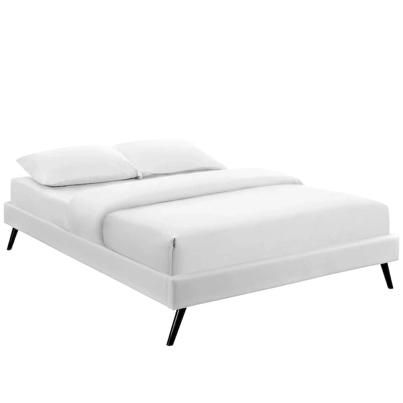 Struttura letto matrimoniale queen size con gambe tonde a raggiera