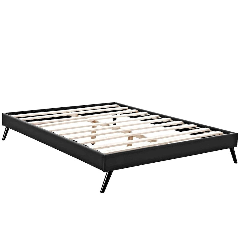 Struttura letto matrimoniale queen size con gambe tonde a raggiera