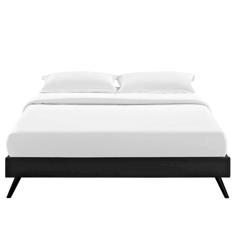 Struttura letto matrimoniale queen size con gambe tonde a raggiera