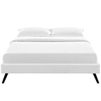 Struttura letto matrimoniale queen size con gambe tonde a raggiera