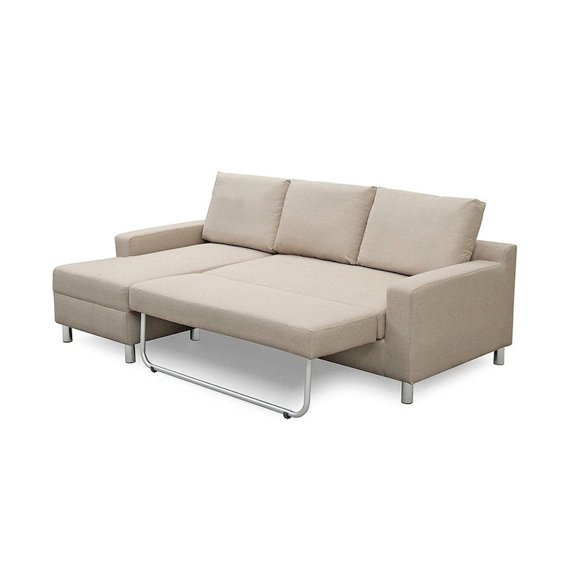 Divano Letto Sezionale Lato Sinistro In Lino Hampton US Pride Furniture