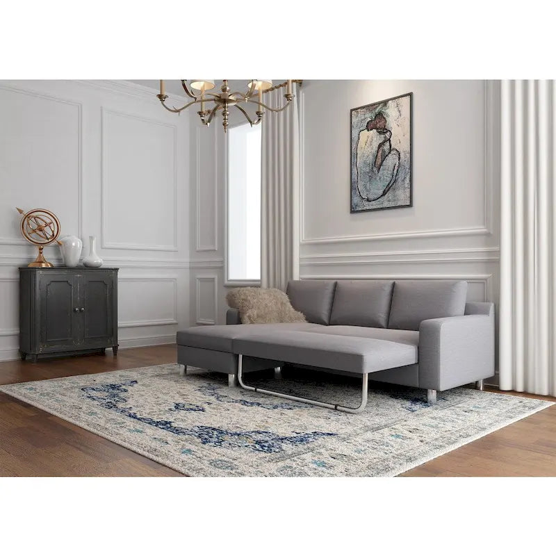 Divano Letto Sezionale Lato Sinistro In Lino Hampton US Pride Furniture