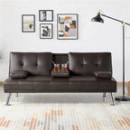 Divano reclinabile moderno in similpelle trasformabile in letto