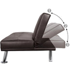 Divano reclinabile moderno in similpelle trasformabile in letto