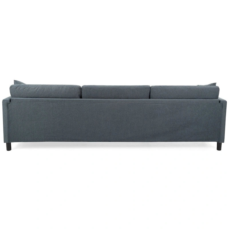 Divano componibile moderno 108 in tessuto con pouf e cuscini