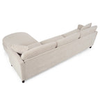 Divano componibile moderno 108 in tessuto con pouf e cuscini