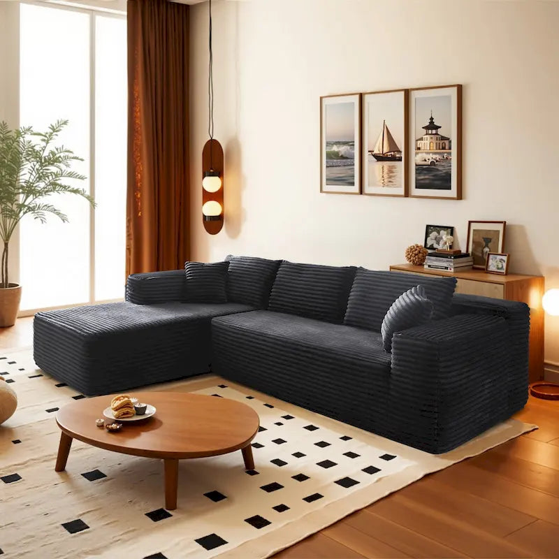 HOOOWOOO Modern L-shaped Modular Sectional Sofa with Chaise