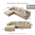 HOOOWOOO Divano sezionale modulare a L moderno con chaise longue