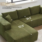 HOOOWOOO Divano sezionale modulare a L moderno con chaise longue
