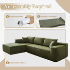 HOOOWOOO Divano sezionale modulare a L moderno con chaise longue