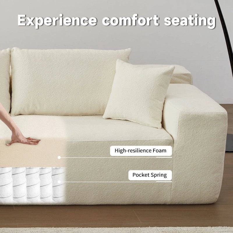 HOOOWOOO Divano sezionale modulare a L moderno con chaise longue
