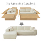 HOOOWOOO Divano sezionale modulare a L moderno con chaise longue