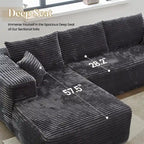 HOOOWOOO Divano sezionale modulare a L moderno con chaise longue