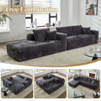 HOOOWOOO Divano sezionale modulare a L moderno con chaise longue