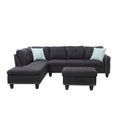 Canapé d'angle gauche Alger de 98 po avec méridienne et pouf – 98 larg. x 71 prof. x 33 haut.