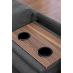 Canapé d'angle gauche Alger de 98 po avec méridienne et pouf – 98 larg. x 71 prof. x 33 haut.