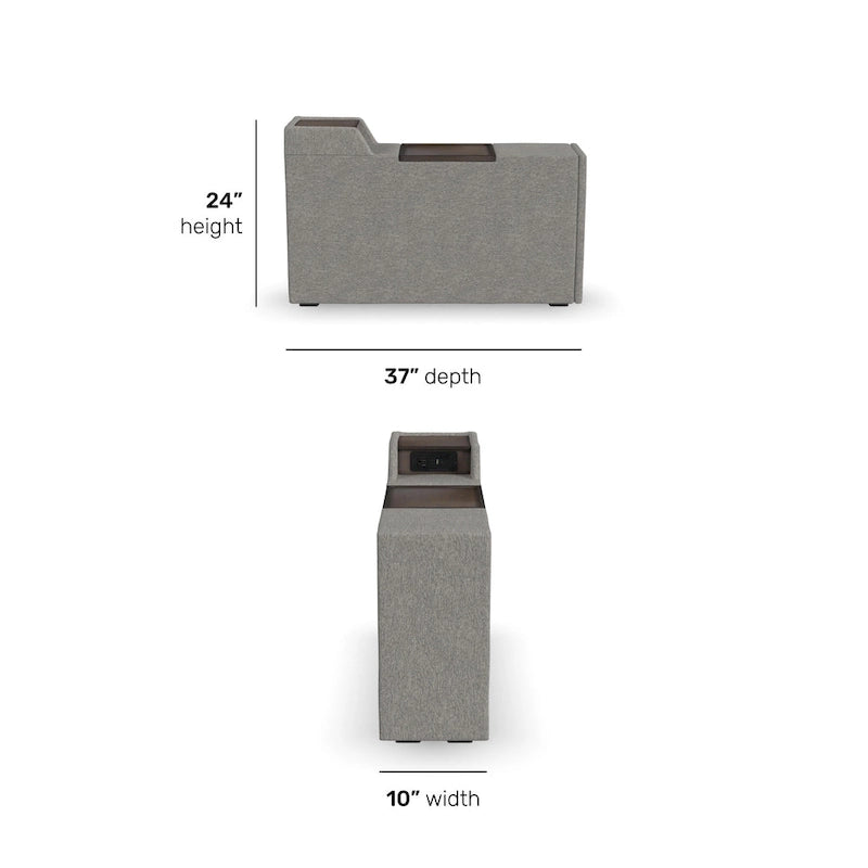 Flex Narrow Hub per Flex Sectional di Flexsteel - 10 x 24 x 37