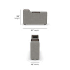 Flex Narrow Hub per Flex Sectional di Flexsteel - 10 x 24 x 37