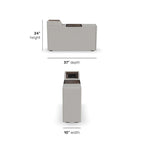 Flex Narrow Hub per Flex Sectional di Flexsteel - 10 x 24 x 37
