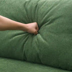 Divano Sezionale Imbottito Minimalista a L Modulare Verde da 277 cm con Combinazione a Due Pezzi - 277L x 173P x 72A cm