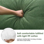 Divano Sezionale Imbottito Minimalista a L Modulare Verde da 277 cm con Combinazione a Due Pezzi - 277L x 173P x 72A cm