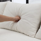 Divano Sezionale Imbottito Minimalista a L Modulare Verde da 277 cm con Combinazione a Due Pezzi - 277L x 173P x 72A cm